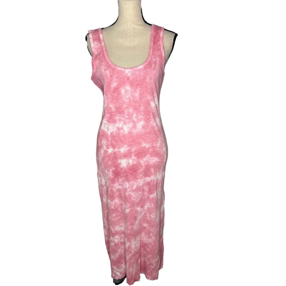 LoveShackFancy Citra Millenial Pink Hand Dye Midi Dress Women's Size Medium M
